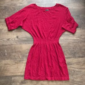 Cranberry red sweater dress
